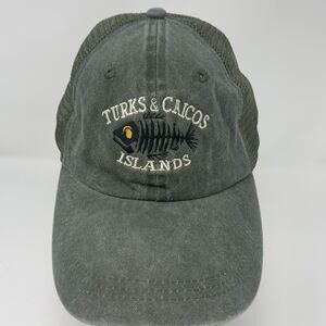 Turks & Caicos Islands Green Mesh Back Baseball Cap Hat Strapback